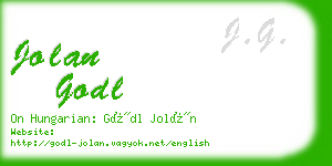 jolan godl business card